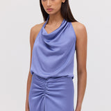 PERIWINKLE CHIFFON SYNC TOP