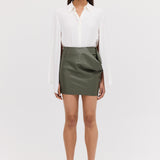 WHITE CRINKLE CREPE ABSOLUTE SHIRT