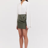 WHITE CRINKLE CREPE ABSOLUTE SHIRT