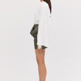 WHITE CRINKLE CREPE ABSOLUTE SHIRT
