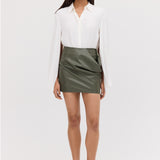 WHITE CRINKLE CREPE ABSOLUTE SHIRT