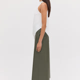 WHITE CRINKLE CREPE INFINITE TOP