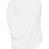 WHITE CRINKLE CREPE INFINITE TOP