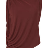 BURGUNDY JERSEY ROMA TOP