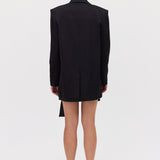 BLACK SATIN CREPE ISABEL JACKET