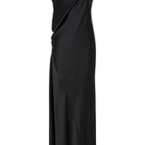 BLACK SILK ROMA GOWN