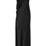 BLACK SILK ROMA GOWN