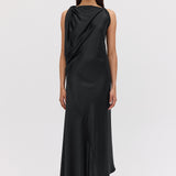 BLACK SILK ROMA GOWN