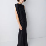 BLACK SILK ROMA GOWN
