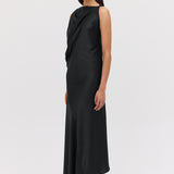 BLACK SILK ROMA GOWN