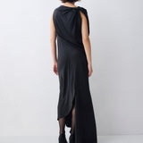 BLACK SILK ROMA GOWN
