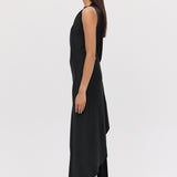 BLACK SILK ROMA GOWN