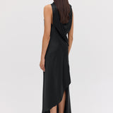 BLACK SILK ROMA GOWN