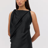 BLACK SILK ROMA GOWN