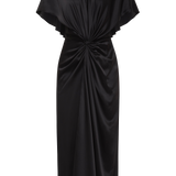 BLACK SILK ILLUSIONIST DRESS