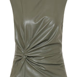 MOSS LEATHERETTE ILLUSION TOP