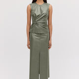 MOSS LEATHERETTE ILLUSION TOP