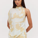 MINT BLOOM CREPE INFINITE TOP