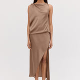 MUSHROOM CHIFFON ROMA TOP