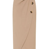 LATTE SUITING INCURVED SKIRT