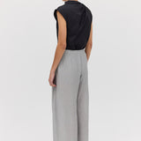 SILVER CRINKLE RAY PANT