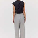 SILVER CRINKLE RAY PANT