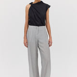 SILVER CRINKLE RAY PANT