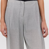 SILVER CRINKLE RAY PANT