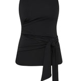 BLACK JERSEY AESTHETE TOP