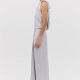 SILVER SATIN MAJORCA DRESS