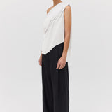 IVORY SATIN ANTONIA TOP