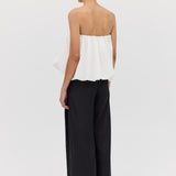 BLACK SILK RAY PANT