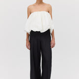 BLACK SILK RAY PANT