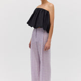 LILAC CHECK RAY PANT