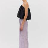 LILAC CHECK RAY PANT