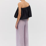 LILAC CHECK RAY PANT