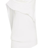 IVORY TEXTURED CREPE RHYTHM TOP