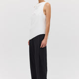 BLACK SILK RAY PANT