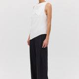 IVORY TEXTURED CREPE RHYTHM TOP