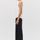 BLACK SILK RAY PANT