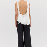 BLACK SILK RAY PANT