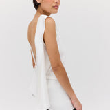 IVORY TEXTURED CREPE RHYTHM TOP