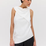 IVORY TEXTURED CREPE RHYTHM TOP