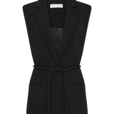 BLACK SUITING SHIFTING VEST