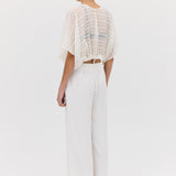 WHITE STRIPE ENVELOP TOP