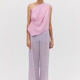 LILAC CHECK RAY PANT