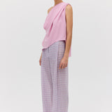 LILAC CHECK RAY PANT