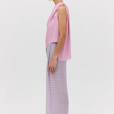 LILAC CHECK RAY PANT