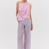 LILAC CHECK RAY PANT