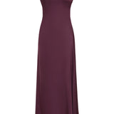 AUBERGINE SATIN CIRQUE DRESS